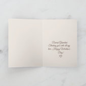 Liebe Oma Pink Hearts Erstes Valentins- Gefaltet Karte (Innenseite)