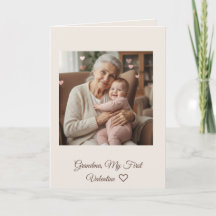 Liebe Oma Pink Hearts First Valentine Gefaltet