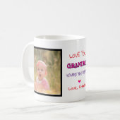 Liebe Oma Sie sind die besten Custom Zwei Foto Kaffeetasse (Vorderseite Links)