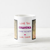 Liebe Oma Sie sind die besten Custom Zwei Foto Kaffeetasse (Mittel)