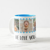 Liebe Oma Sweet Blue 4 Foto Collage Tasse (Vorderseite Links)