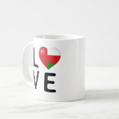 Liebe - Oman Flag Kaffeetasse (Vorderseite Links)