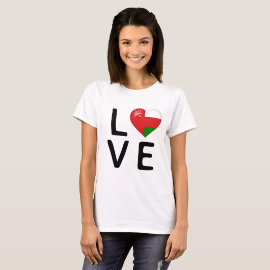 Liebe - Oman Flag T-Shirt (Vorne ganz)