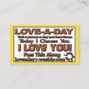 Liebe-on-day-Visitenkarten Visitenkarte