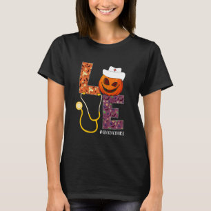Liebe Oncology Nurse Life Nurse Halloween Pumpkin  T-Shirt