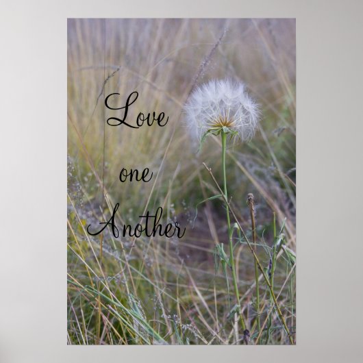 "Liebe one Another" Blumenposter Poster (Vorne)