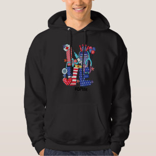 Liebe Op Leben Stethoskop Feuerwerk USA-Flagge 4. Hoodie