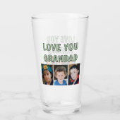 Liebe Opa 6 Fotos grünes Bier Glas (Rückseite)