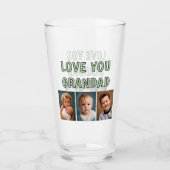Liebe Opa 6 Fotos grünes Bier Glas (Vorderseite)