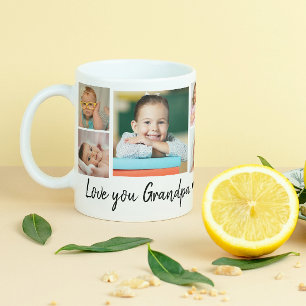 Liebe Opa Enkelkinder 8 Foto-Collage Kaffeetasse