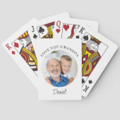 Liebe Opa Foto Spielkarten (Rückseite)