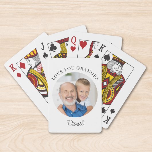 Liebe Opa Foto Spielkarten