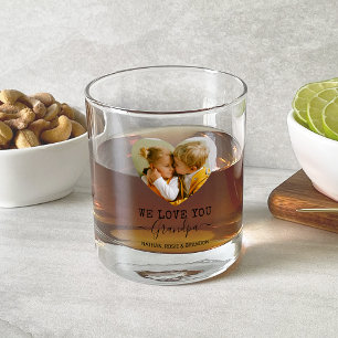 Liebe Opa Herz Foto Whiskyglas