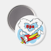 Liebe Opa Kids Flugzeug Magnet (Vorderseite/Rückseite)