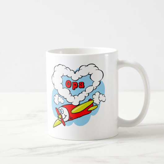 Liebe Opa scherzt Flugzeug Kaffeetasse (Rechts)