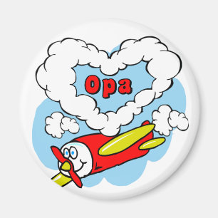 Liebe Opa scherzt Flugzeug Magnet
