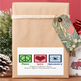 Liebe Optometrie mit individuellem Optomestristen Rechteckiger Aufkleber