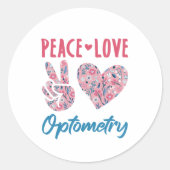 Liebe Optometrie Runder Aufkleber (Vorderseite)