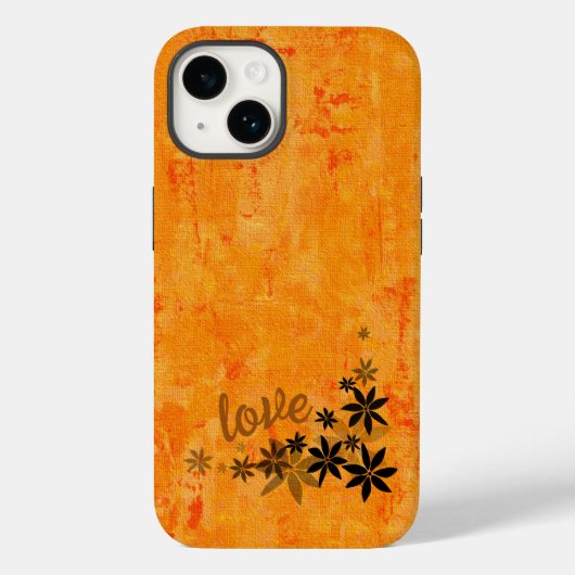 LIEBE Orange Blume Telefoncase Case-Mate iPhone Hülle (Rückseite)