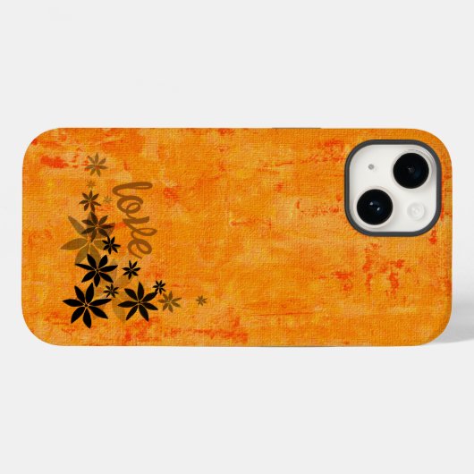 LIEBE Orange Blume Telefoncase Case-Mate iPhone Hülle (Rückseite (Horizontal))