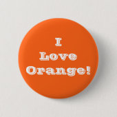 Liebe-Orange des Knopf-I Button (Vorderseite)