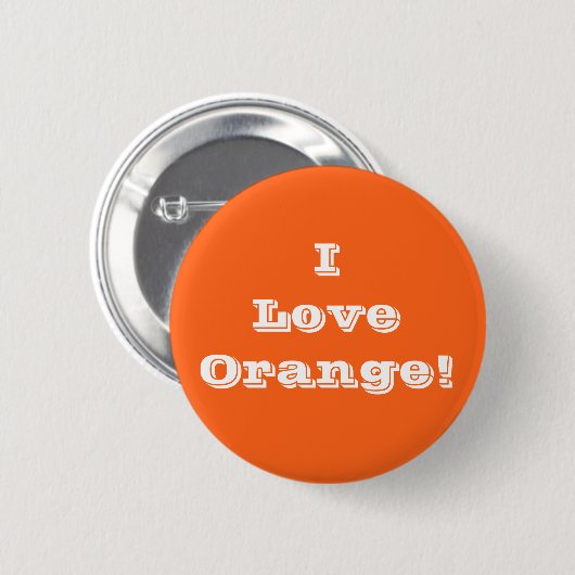 Liebe-Orange des Knopf-I Button (Vorne & Hinten)