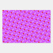 LIEBE Orange Lavender Green Geschenkpapier Set (Vorderseite 2)