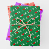 LIEBE Orange Lavender Green Geschenkpapier Set (Beispiel)