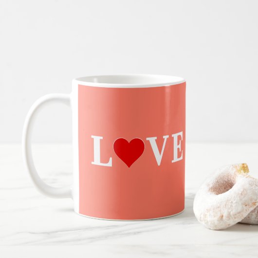 LIEBE Orange Romantische Elegante Kaffeetasse (Mit Donut)