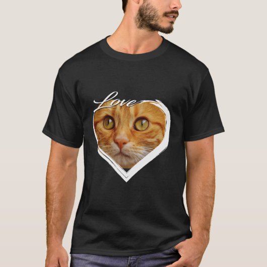 Liebe Orange Tabby Kitty Cat T-Shirt (Vorderseite)