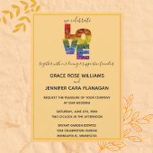 LIEBE Orange Themed Same Wedding Collection Inv. Einladung