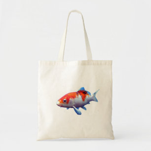 Liebe Orange und Goldfish Tragetasche