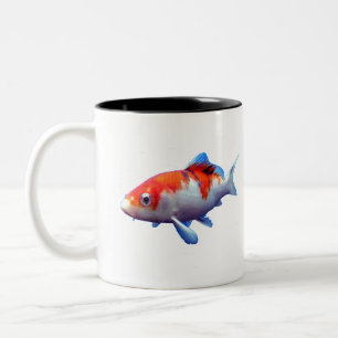 Liebe Orange und Goldfish Zweifarbige Tasse