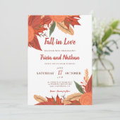 Liebe-Orangenblütenhochzeit Einladung (Stehend Vorderseite)