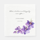 Liebe Orchid Hochzeitsnapkins Serviette (Vorderseite)