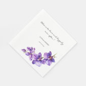 Liebe Orchid Hochzeitsnapkins Serviette (Ecke)
