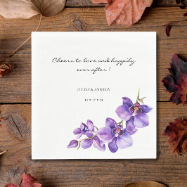 Liebe Orchid Hochzeitsnapkins Serviette