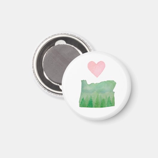 Liebe Oregon Staat Wasserfarbe Magnet (Vorderseite/Rückseite)