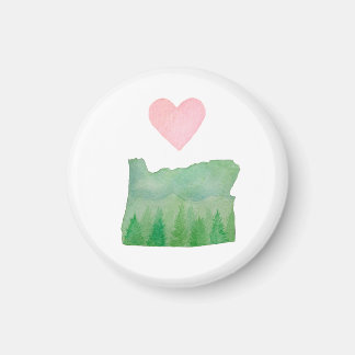 Liebe Oregon Staat Wasserfarbe Magnet