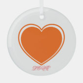Liebe Ornament Aus Glas (Vorderseite)