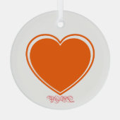 Liebe Ornament Aus Glas (Rückseite)