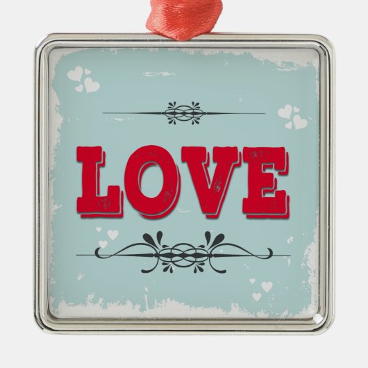 Liebe Ornament Aus Metall (Vorne)