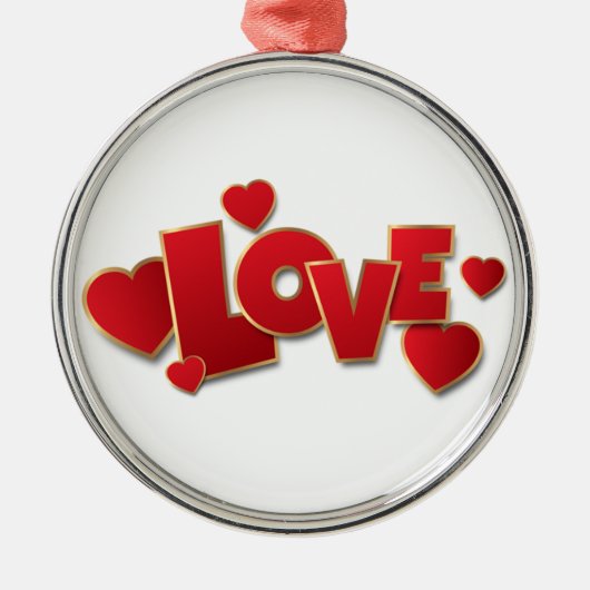 Liebe Ornament Aus Metall (Vorne)