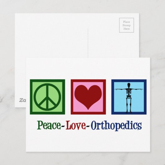 Liebe Orthopädie Postkarte (Vorne/Hinten)