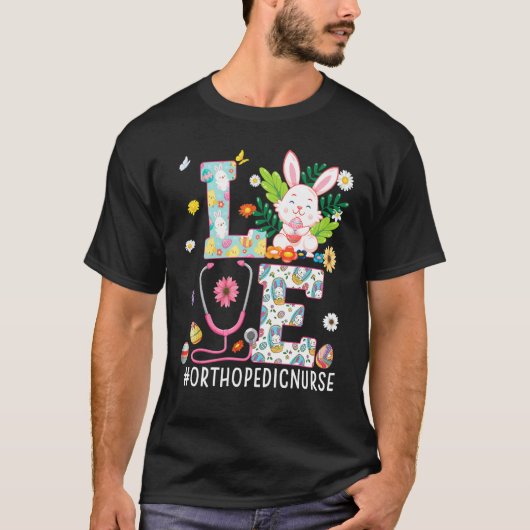 Liebe Orthopädische Krankenschwester Bunny Osterta T-Shirt (Vorderseite)