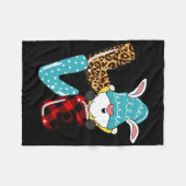 Liebe Oster-Gnom Leopard Plaid Liebe Oster-Gnom Fleecedecke (Vorderseite (Horizontal))