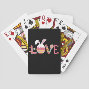 Liebe Ostereier Kaninchen Süßes Kaninchen Spielkarten