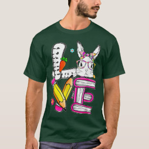 Liebe Osterlehrer Niedlich Bunny Face Happy Oster T-Shirt