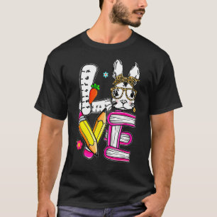 Liebe Osterlehrer Niedlich Bunny Face Happy Oster  T-Shirt