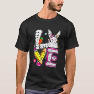 Liebe Osterlehrer Niedlich Bunny Face Happy Oster T-Shirt
